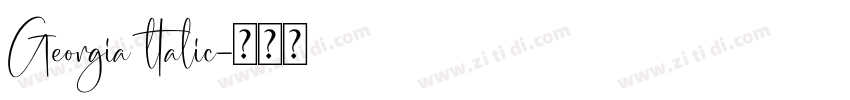 Georgia ltalic字体转换